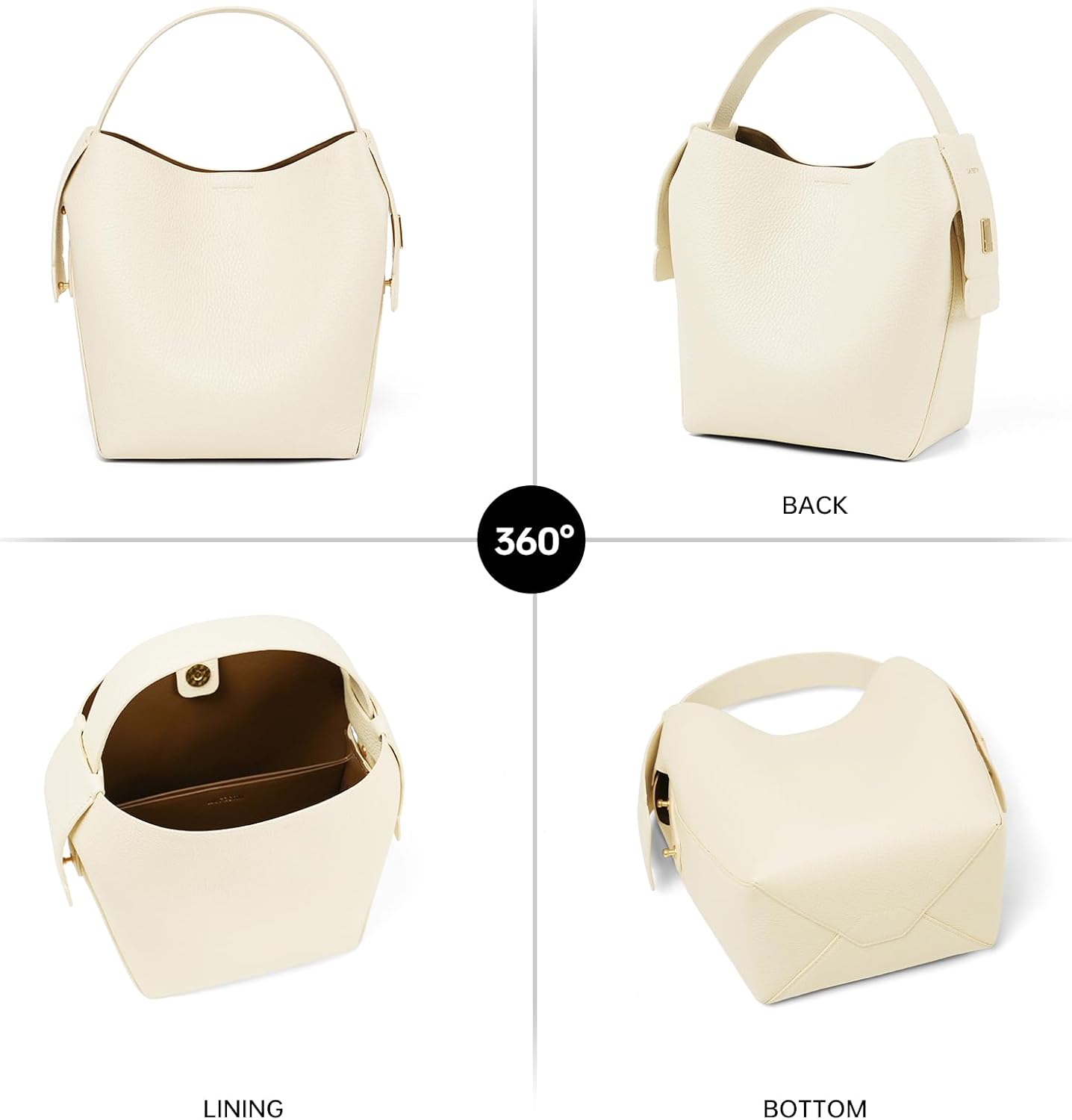 Detalle de LA FESTIN Cowhide Bucket Bag