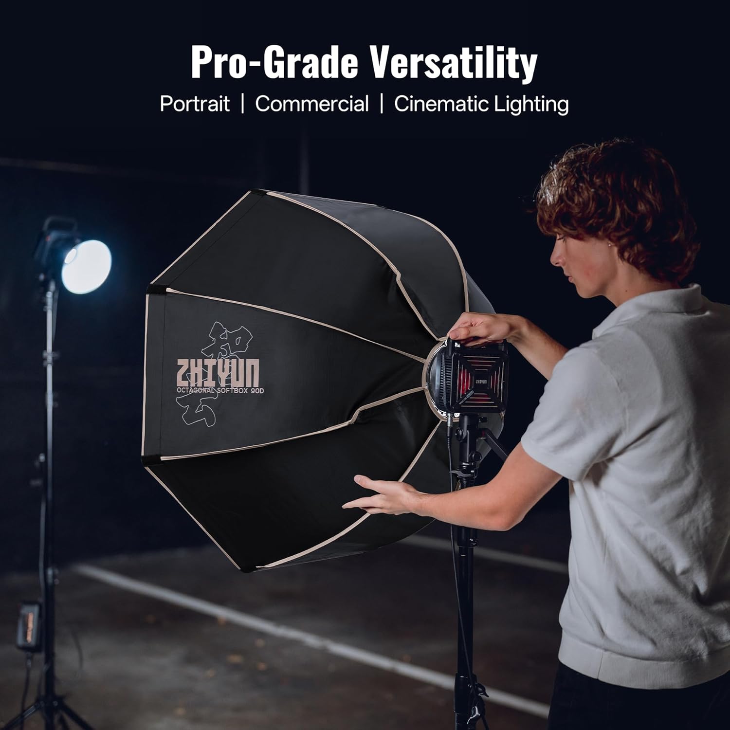 Detalle 2 de ZHIYUN 90cm Octagonal Softbox with Quick Release Bowens Mount and Honeycomb Grid