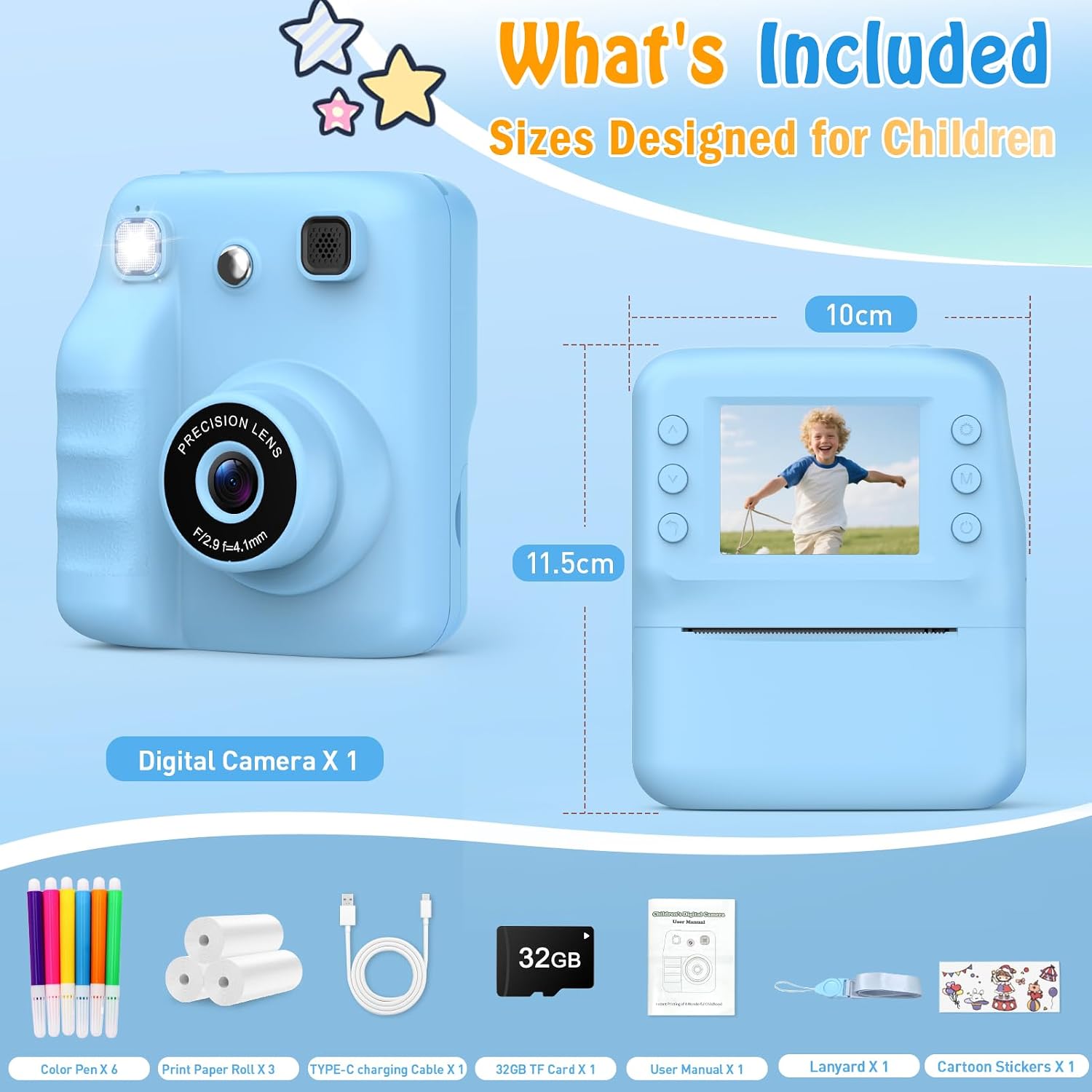 Thumbnail 5 de Yidoroye Kids Instant Print Camera 32GB