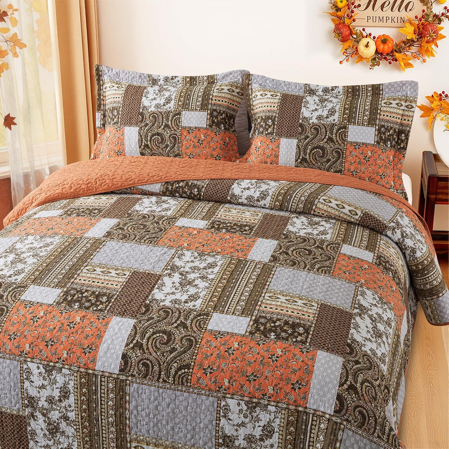 Detalle de BEDIFANY California King Quilt, 100% Cotton