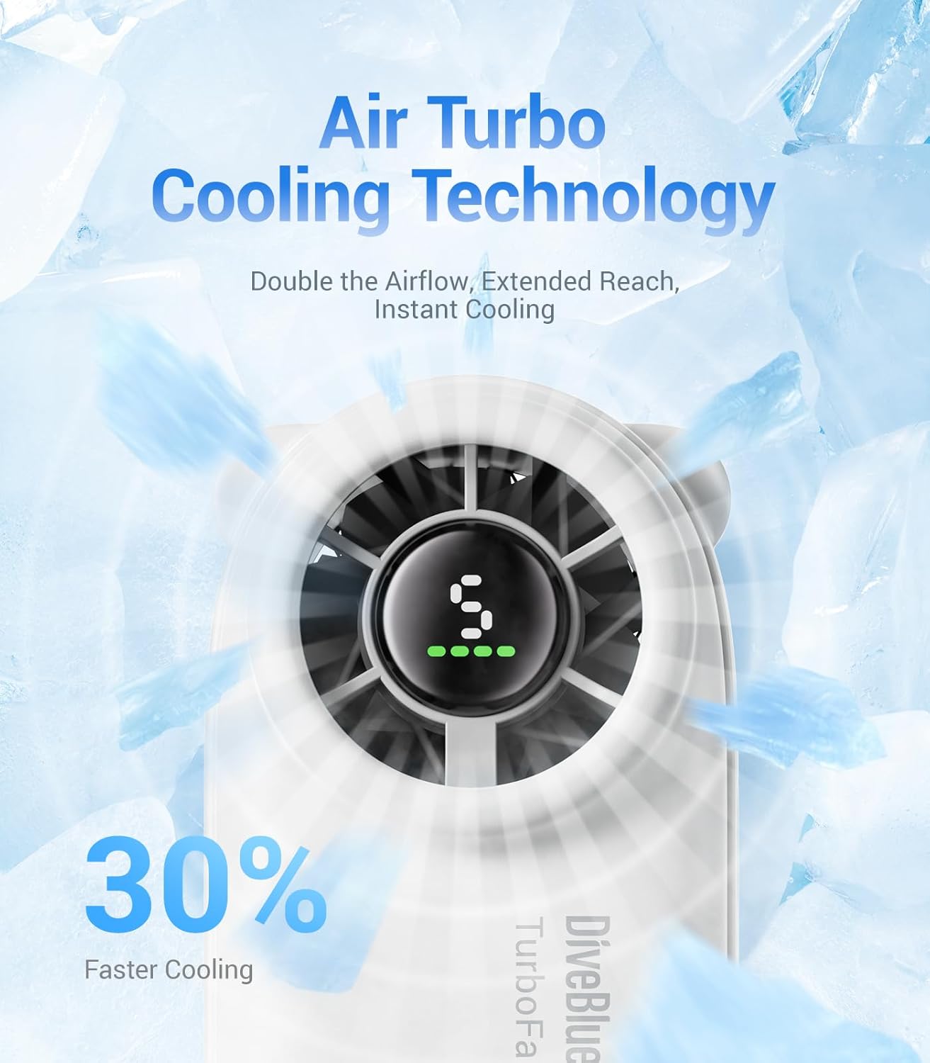 Thumbnail 2 de Diveblues Mini Fan Portátil Turbo 🔋 Hasta 16 Horas Batería