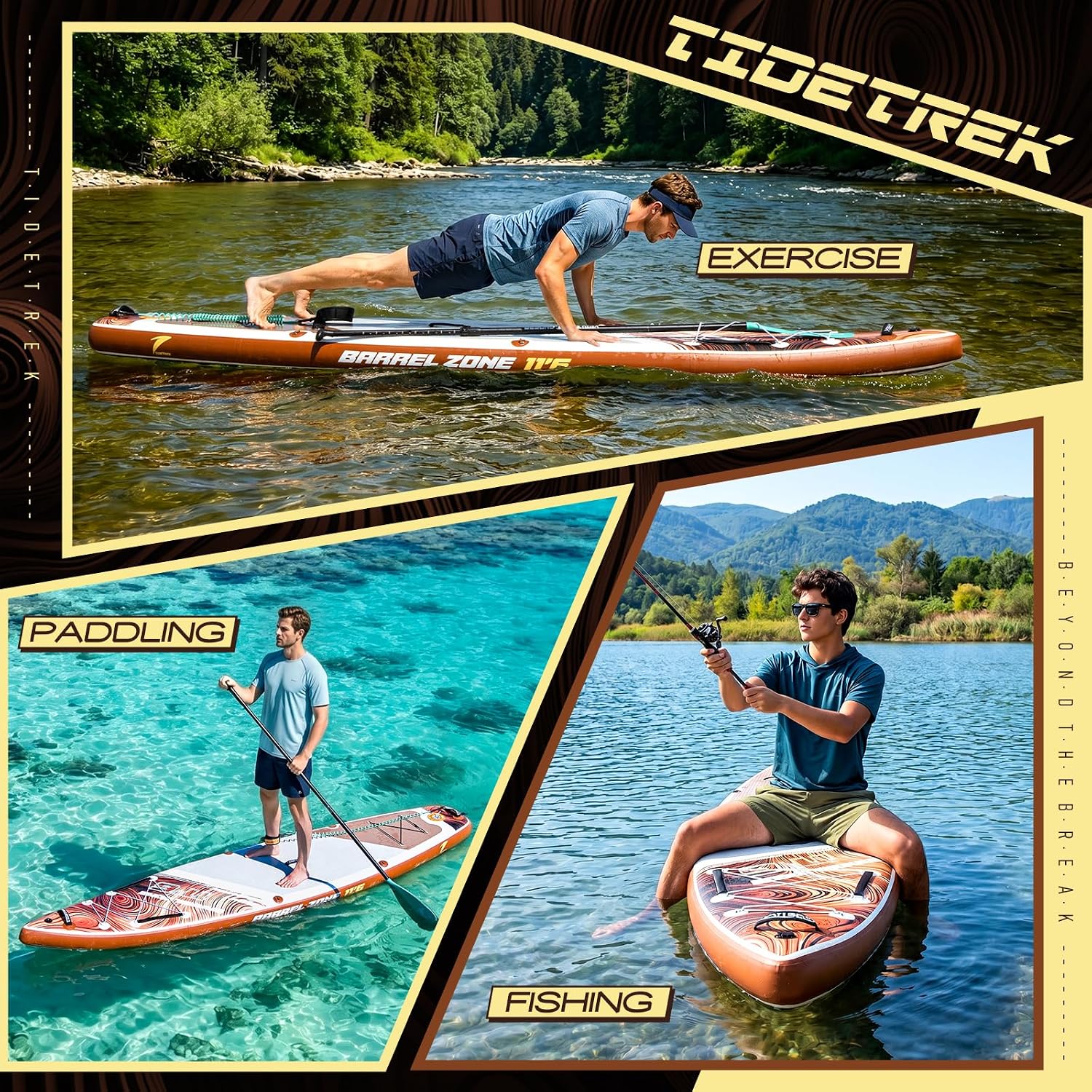 Thumbnail 6 de TIDETREK 11'6 Inflatable SUP with Premium Accessories: Stable, Versatile, Ready for Any Water