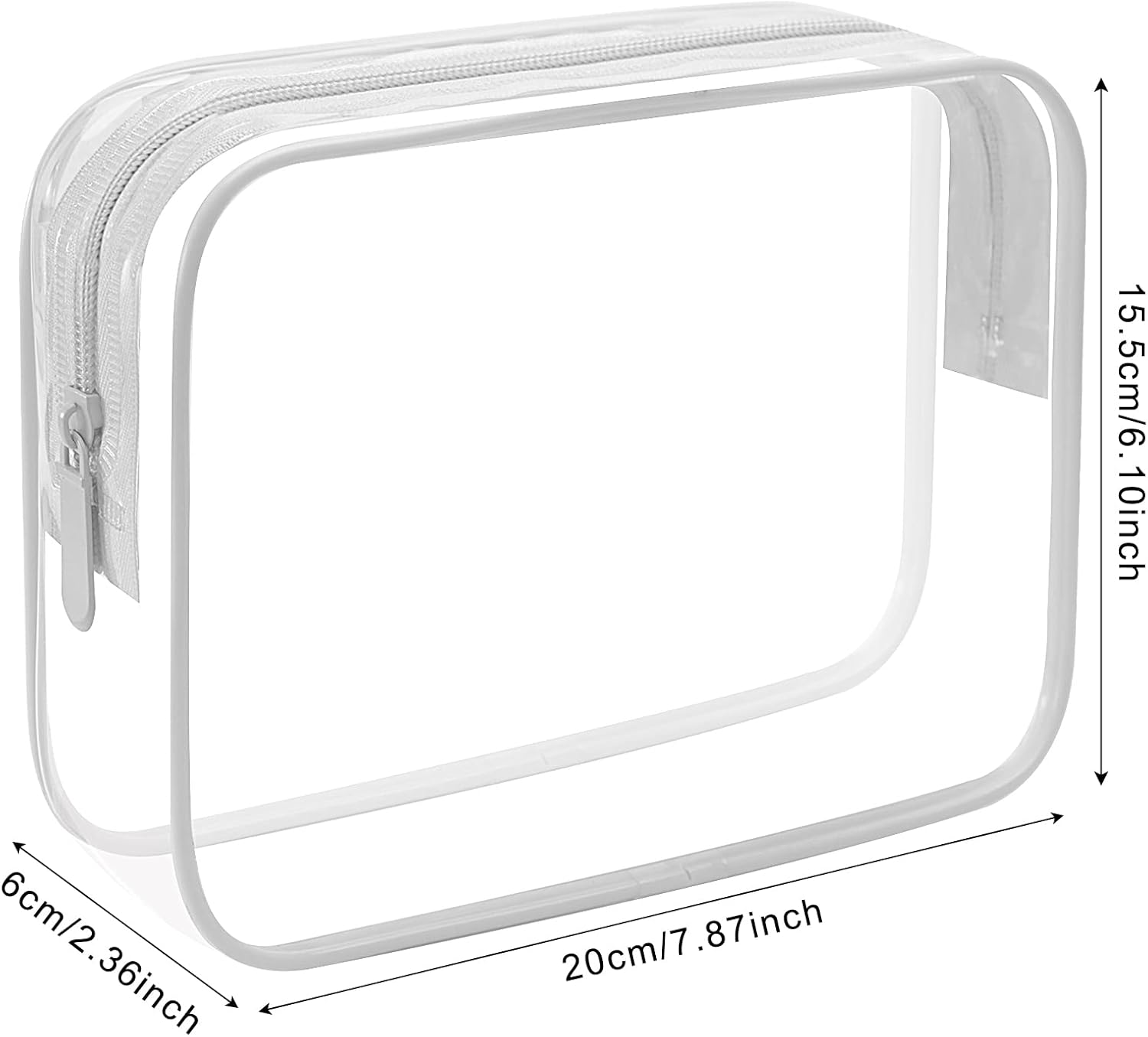 Detalle de Lermende Trousse de Toilette Transparente TSA - 1 Litre, sac à liquides conforme aéroport, pratique et robuste