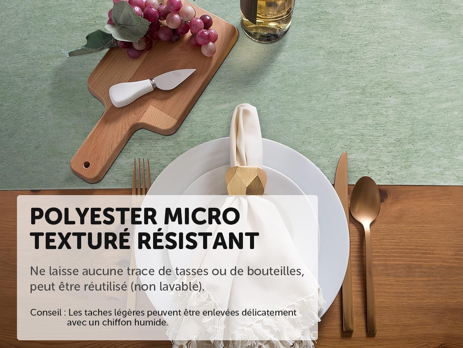 Detalle de aboveBed Chemin de Table Vert Eucalyptus 30 cm đ