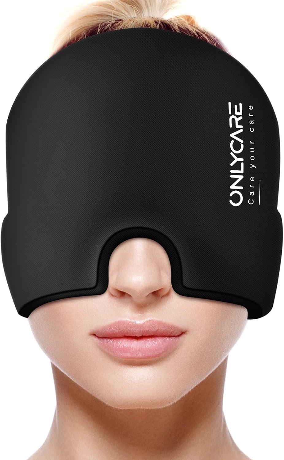 Detalle de ONLYCARE Masque Migraine Cap : bonnet froid en gel anti-migraine