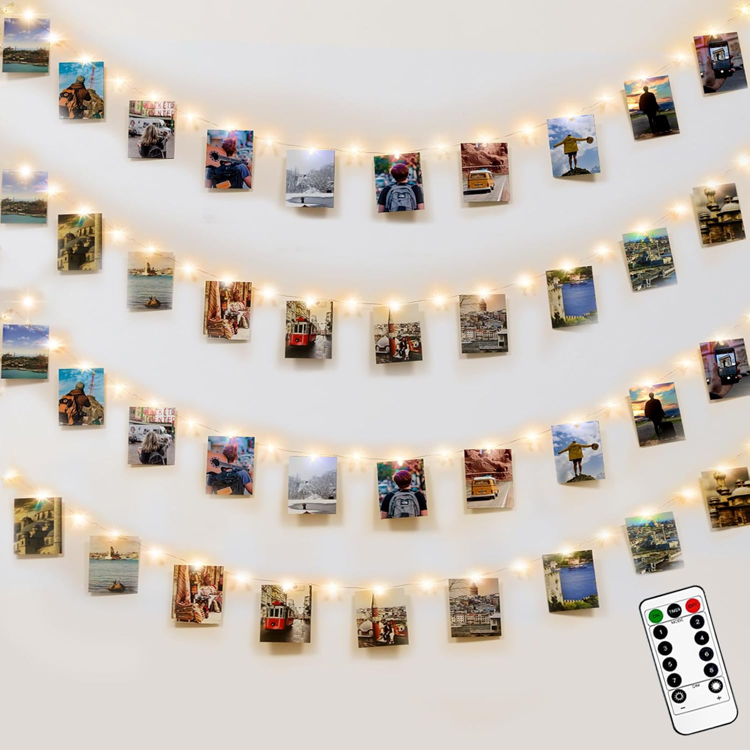 Detalle de Kolpop Photo Clip String Lights Multicolor 5M 50LED