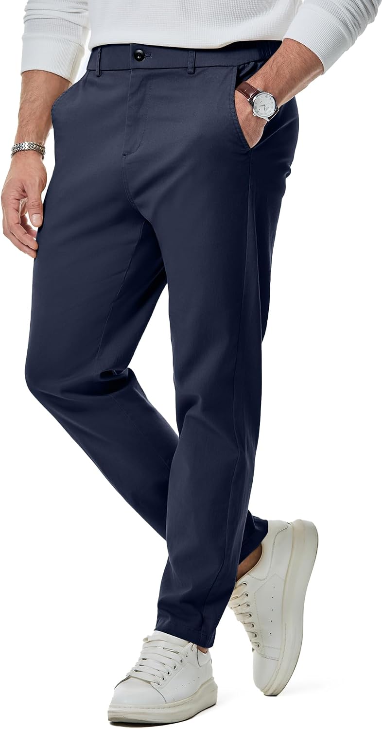 Thumbnail 3 de JMIERR Baumwolle Chino Hose Herren: Stretch, Slim Fit, Allrounder mit Elastischer Taille