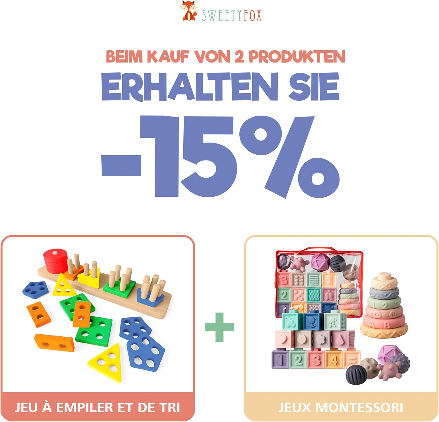 Thumbnail 6 de Sweety Fox Montessori Holz Spielzeug 1 Jahr