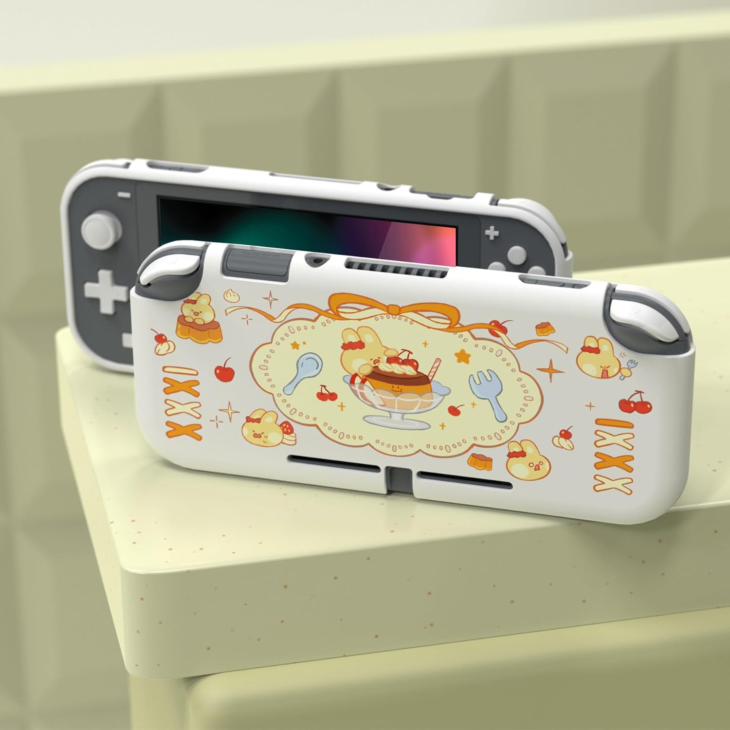 Thumbnail 4 de playvital Custom Protective Case for Nintendo Switch Lite – Soft TPU Slim Cover (Pudding Rabbit)