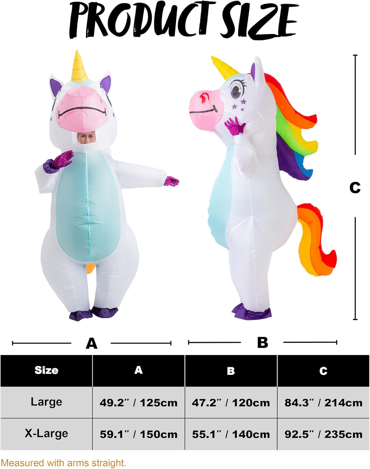 Thumbnail 2 de Spooktacular Creations Inflatable Unicorn Costume