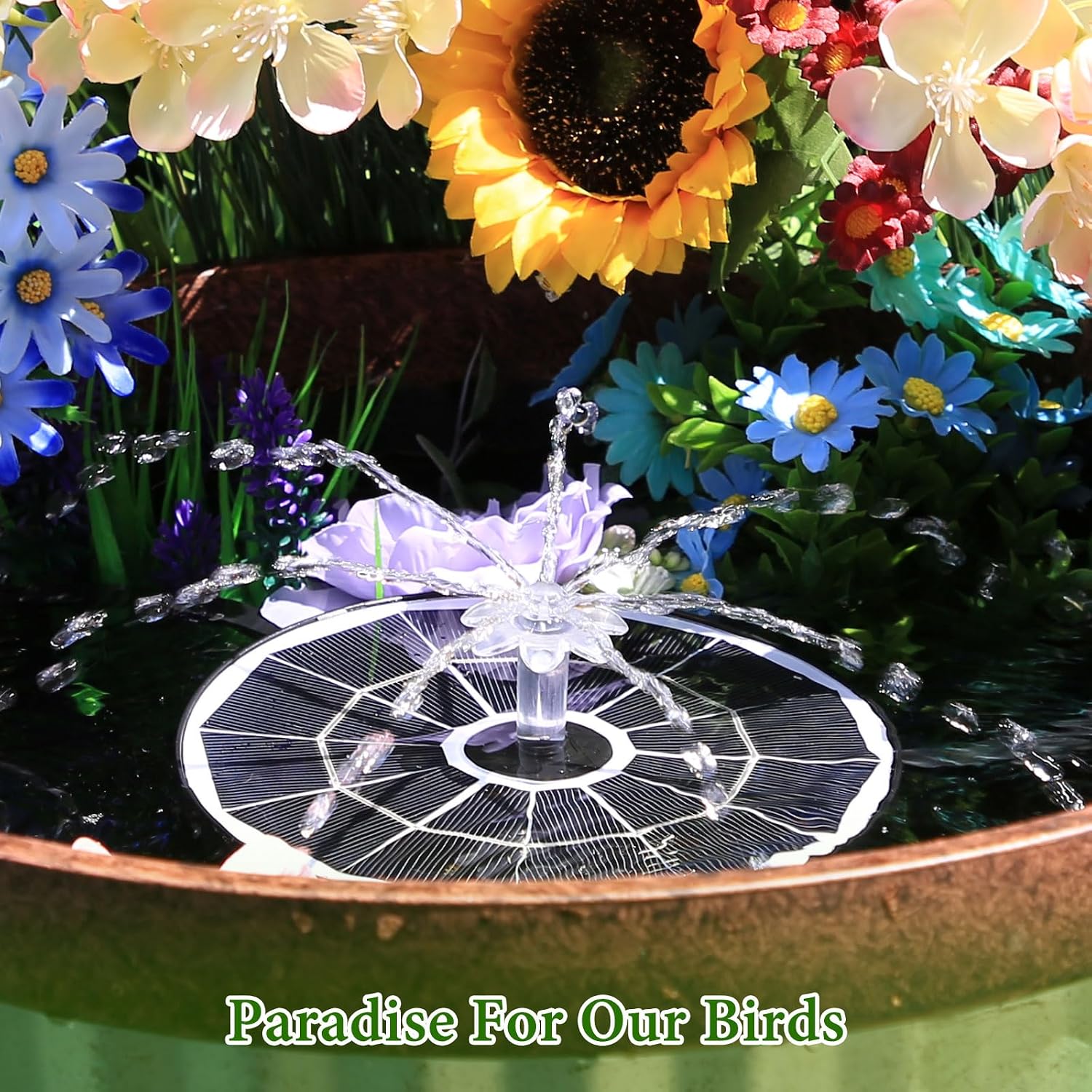 Detalle de AISITIN solar water fountain 3.7W