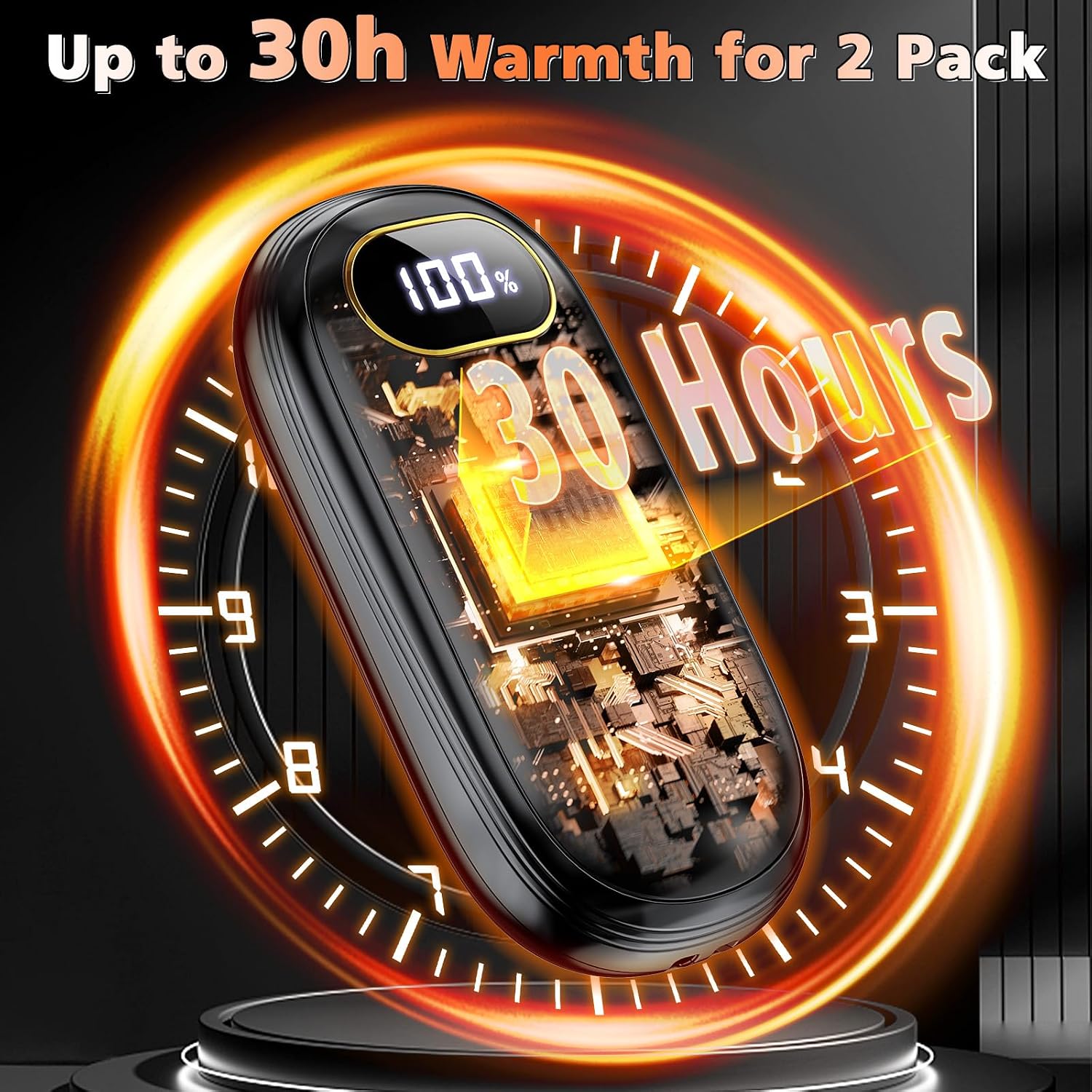Detalle 2 de AUIIAH YZE-B23 Rechargeable Hand Warmers, 2-Pack with Dual-Sided Heating