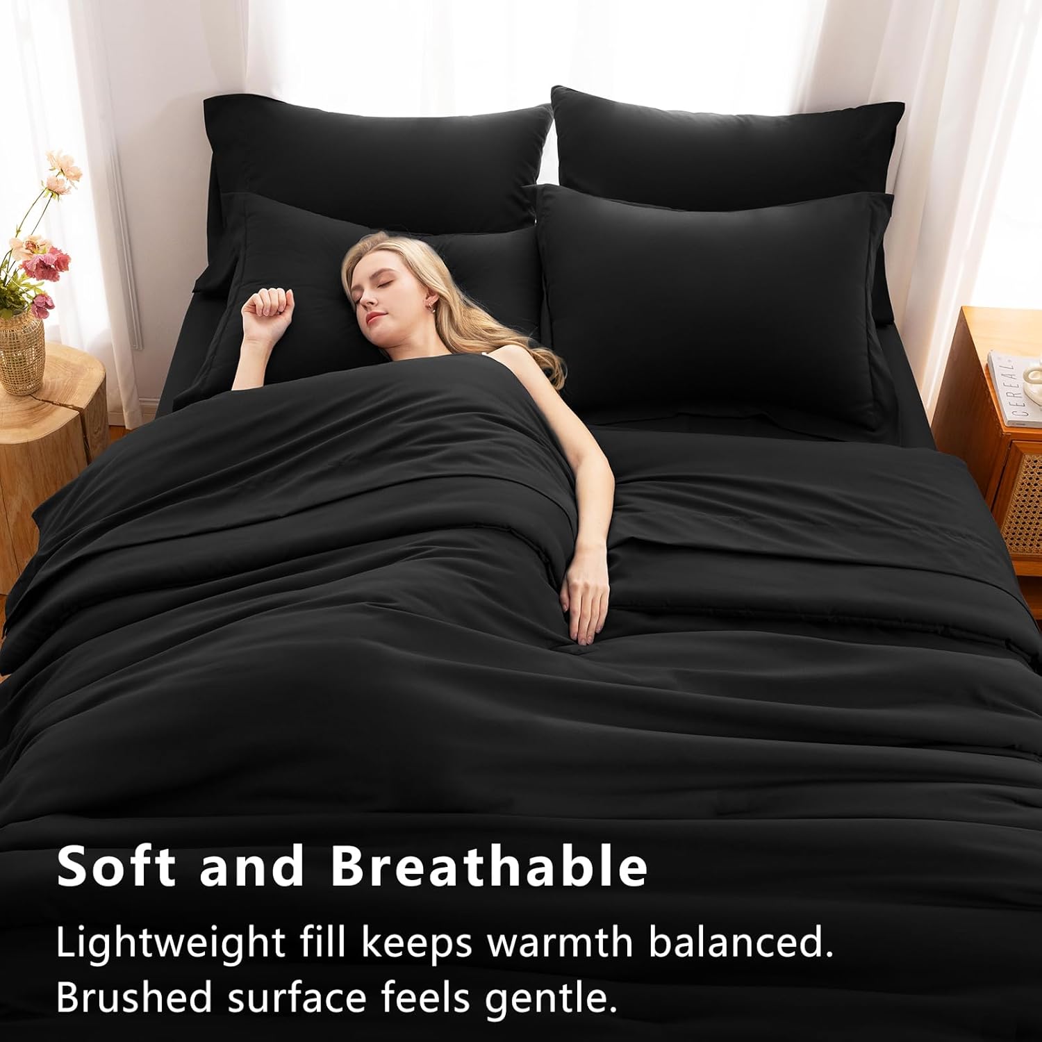 Thumbnail 4 de CozyLux Queen Comforter Set 7pc