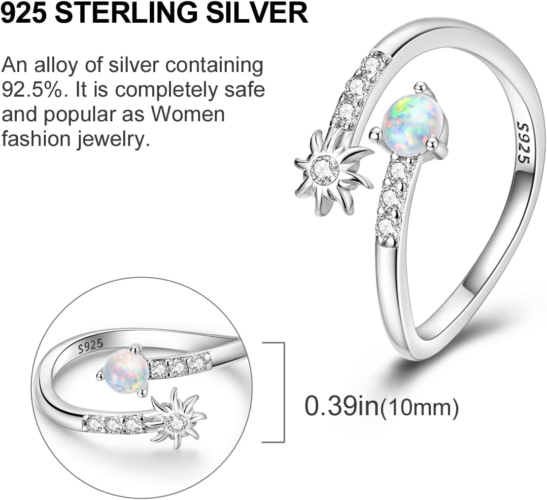 Thumbnail 2 de Verstellbare 925 Sterling Silber Ringe für Frauen