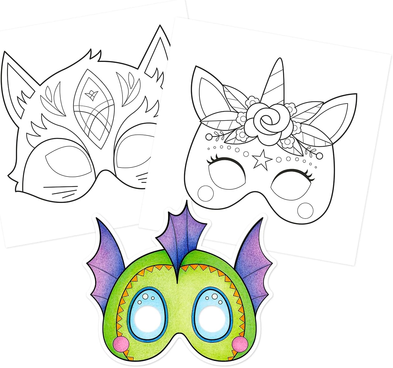 Thumbnail 3 de MY MANDARINE GY138C — carnet de coloriage avec 24 masques pré-découpés à porter
