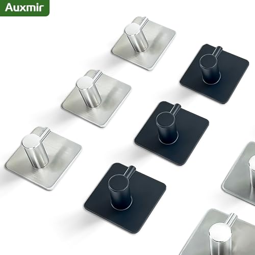 Thumbnail 9 de Auxmir Ganchos adhesivos para pared 6 piezas