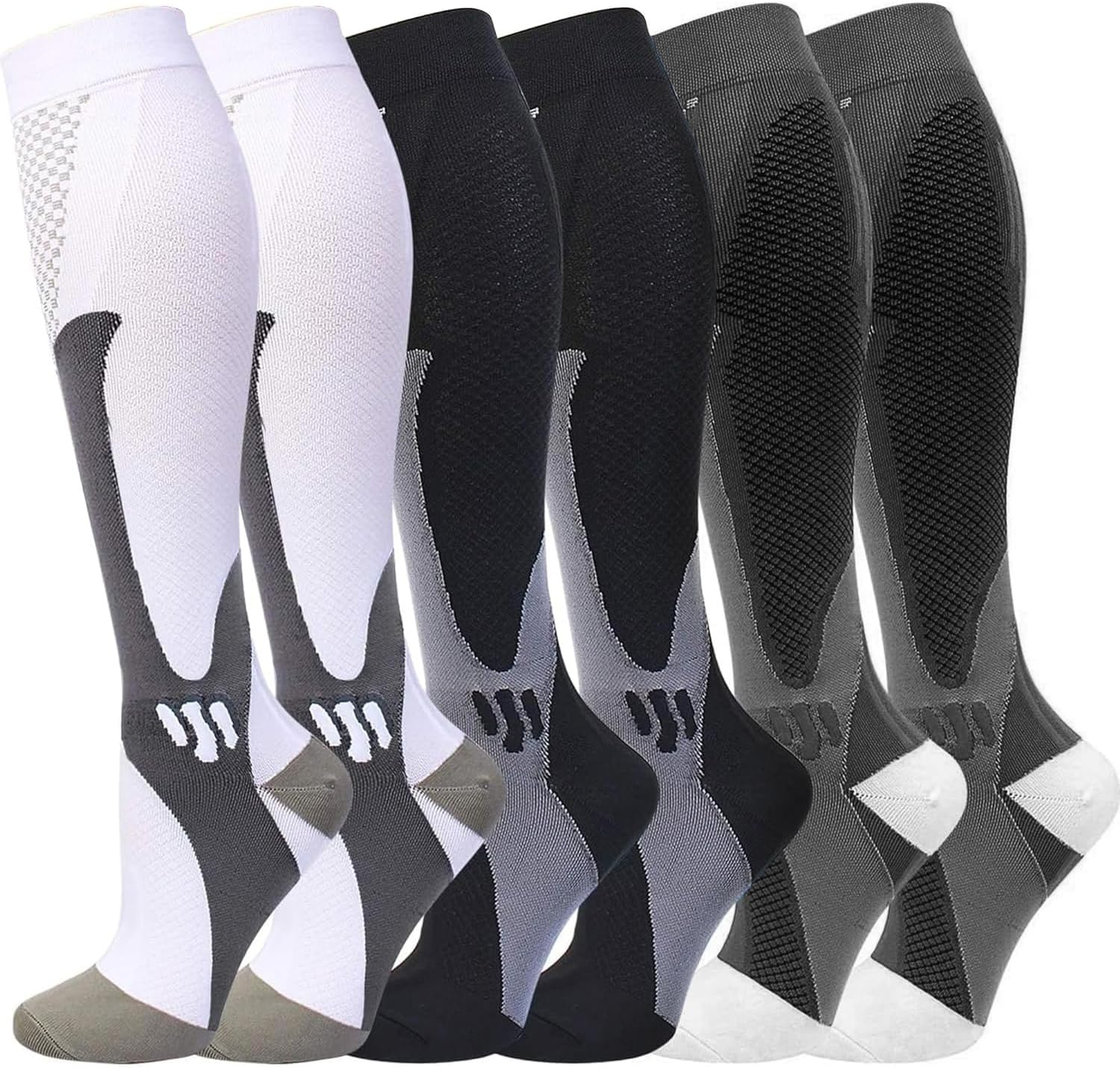 Detalle de Gcbiger Compression Socks 20–30 mmHg (3 Pairs)