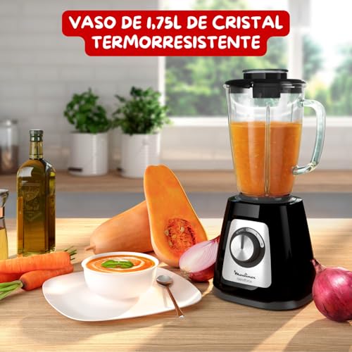 Detalle de Moulinex Blendforce 2 LM4308: batidora de vaso potente de 800 W con jarras y seguridad inteligente