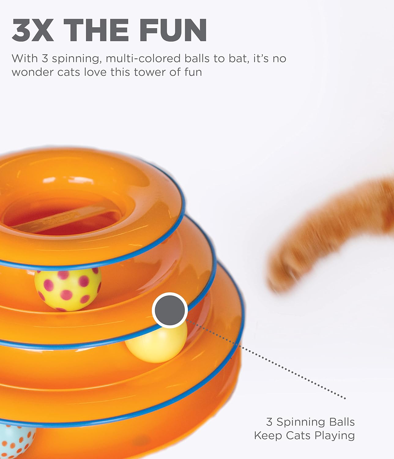 Thumbnail 1 de Catstages Cat Puzzle Toy – Tower of Tracks: Multi-Level Cat Toy for Engaging Play
