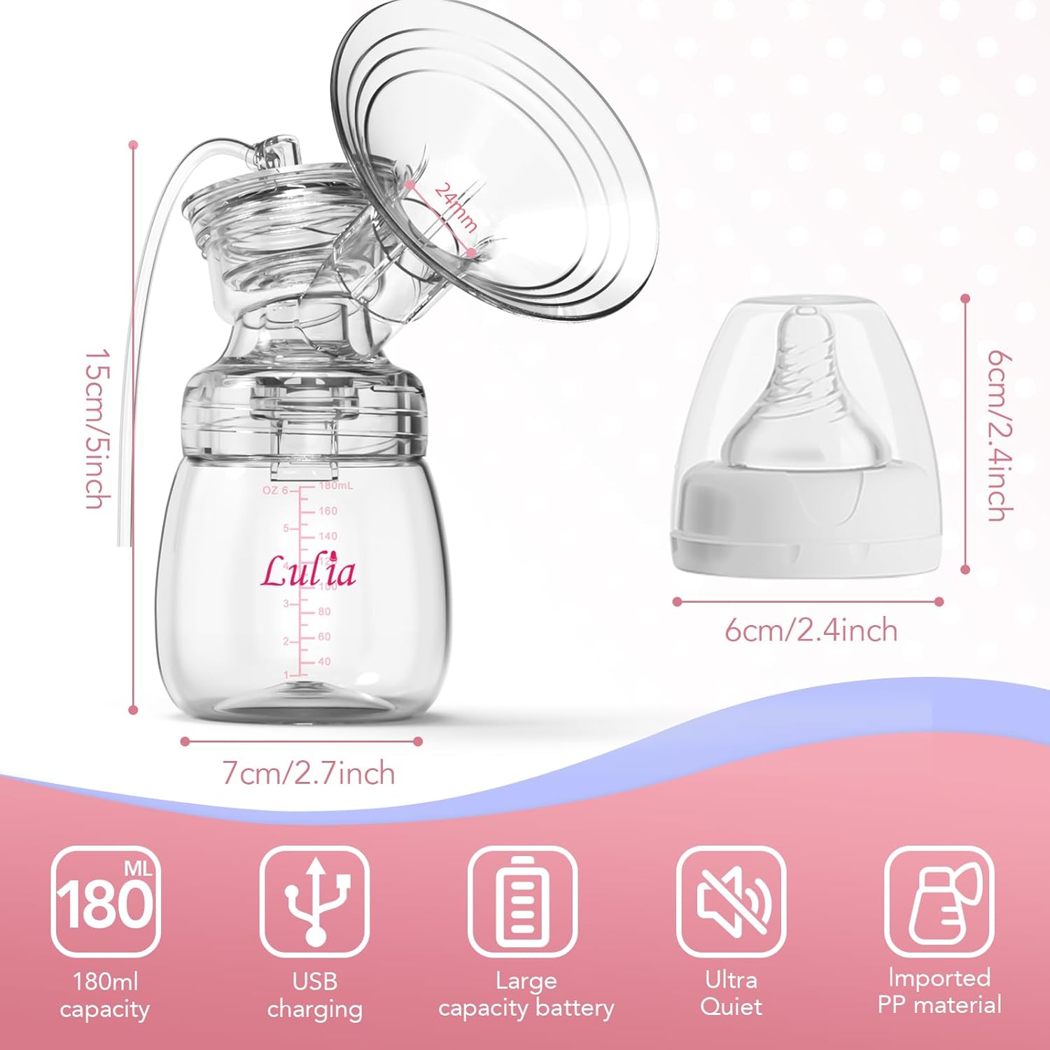 Thumbnail 4 de Extractor de leche eléctrico portátil 2 modos