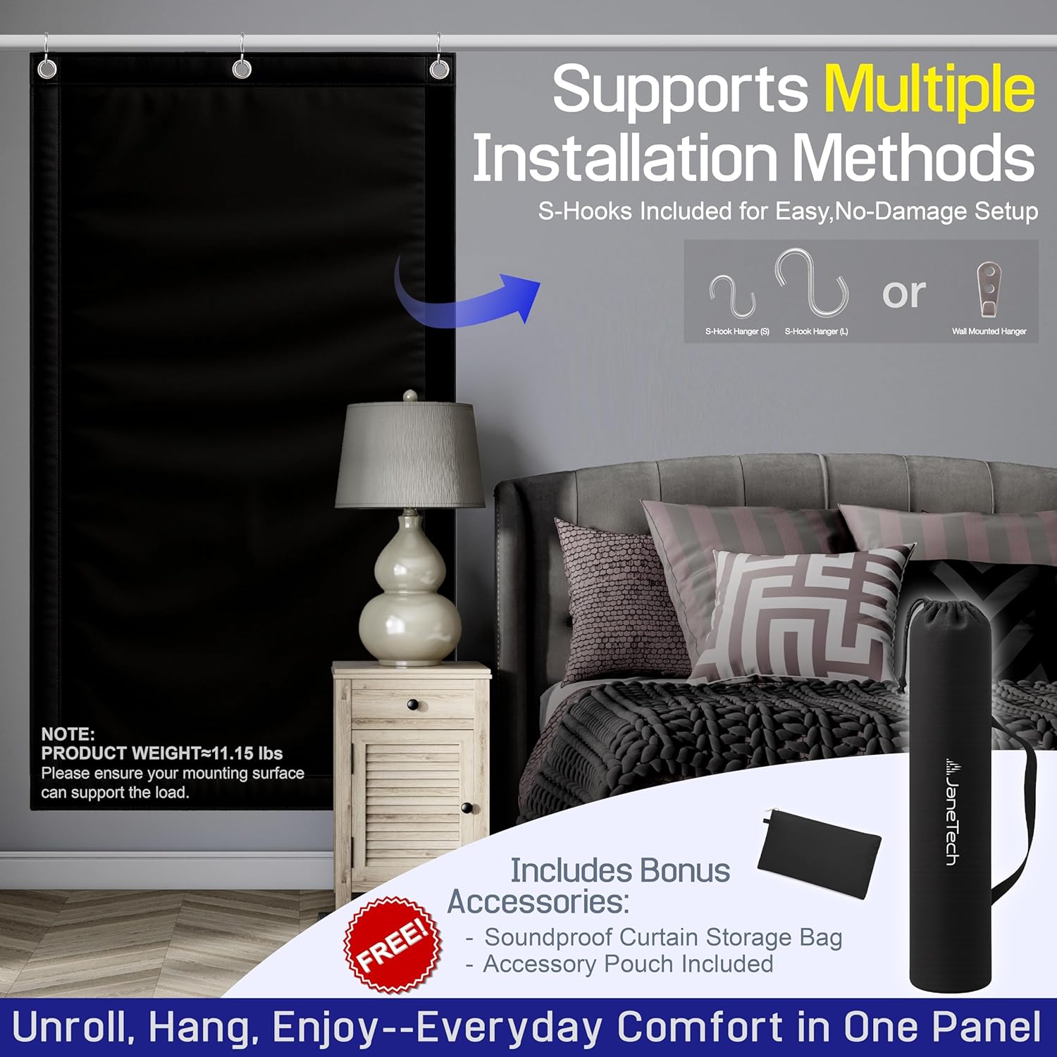 Thumbnail 5 de Soundproof Acoustic Curtain 70.9 x 39.4 in
