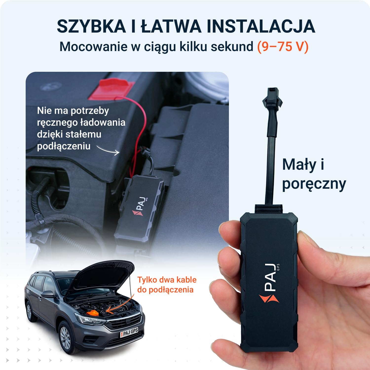 Detalle 2 de PAJ VEHICLE Finder 4G MINI – lokalizator GPS do pojazdów, 4G i zasilanie 9–75 V