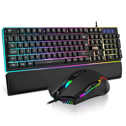 Detalle de RedThunder K10 Wired Gaming Keyboard and Mouse Combo (UK Layout)