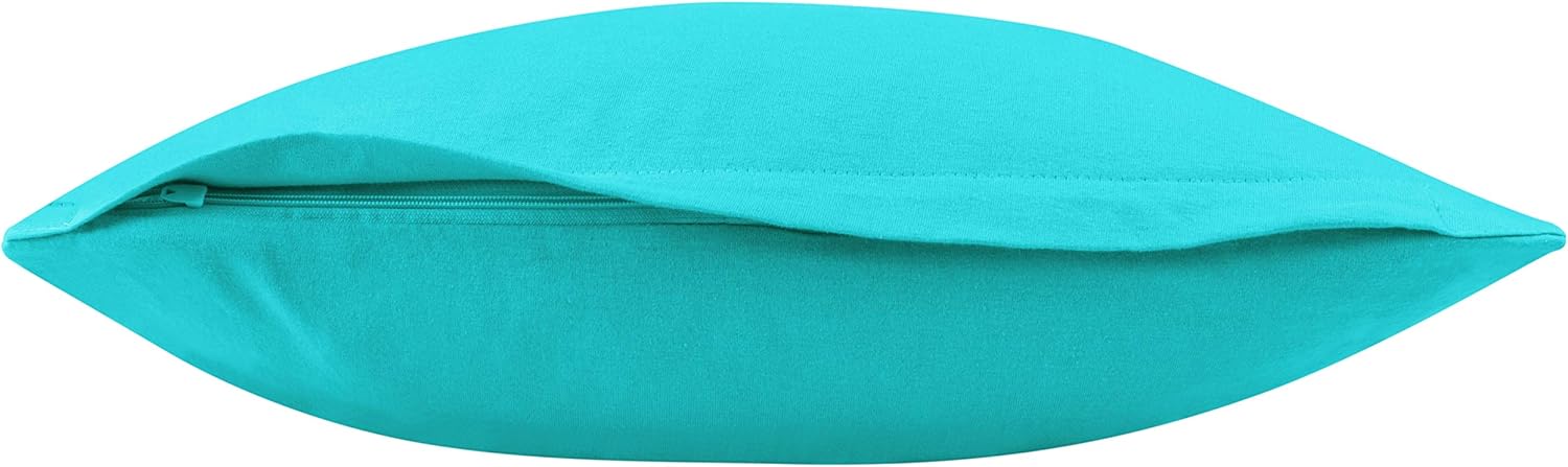 Thumbnail 6 de Lot de 2 Housses de Coussin traversin 40x60 en coton jersey turquoise 1331.1812 – certifié Öeko-Tex