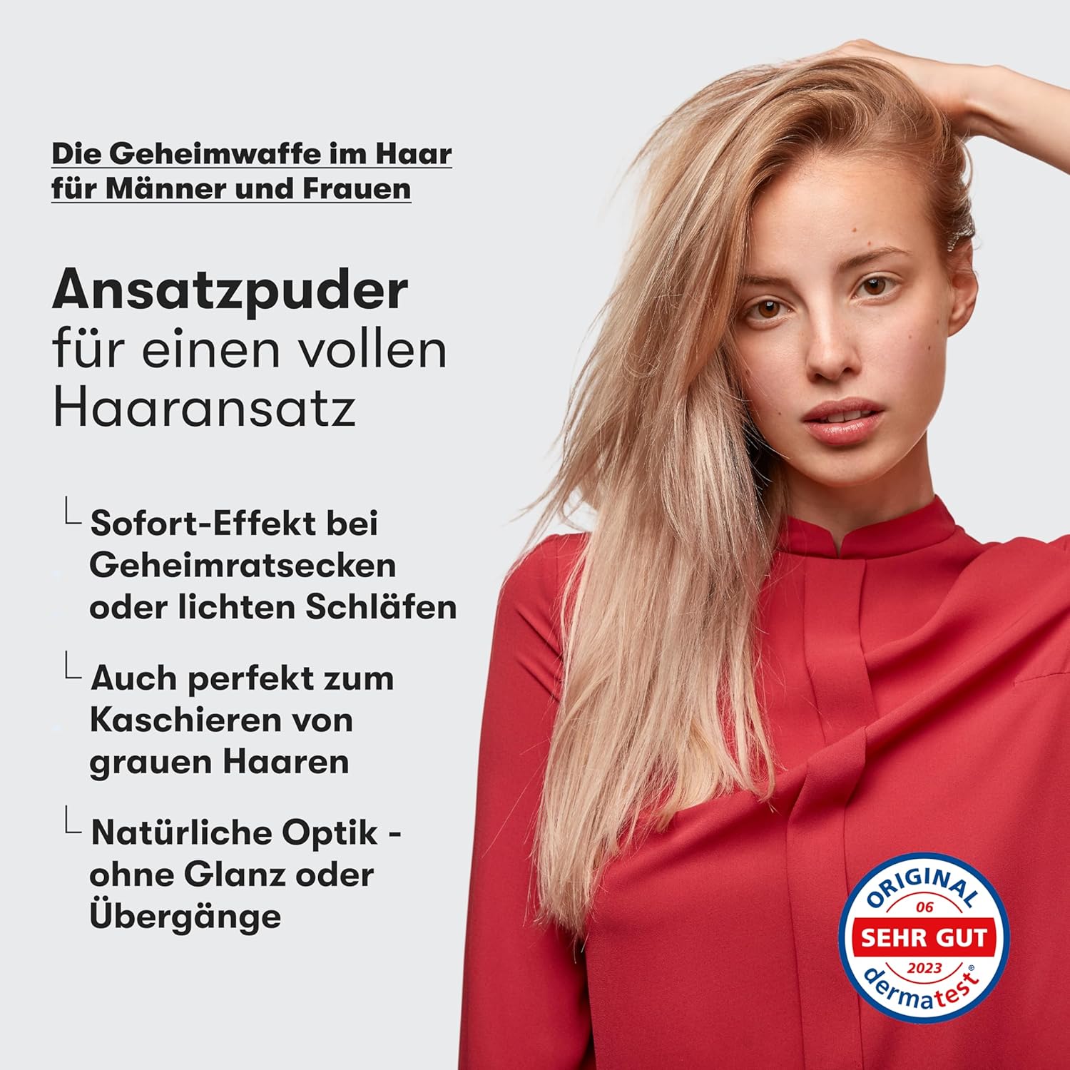Detalle 2 de Ansatzpuder für Haarverdichtung 9 Farben