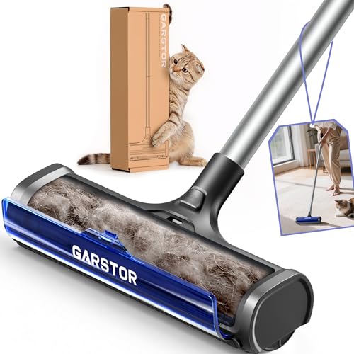 Detalle de Garstor Rodillo Quitapelusas para Alfombras con Depósito Automático y Mango Largo