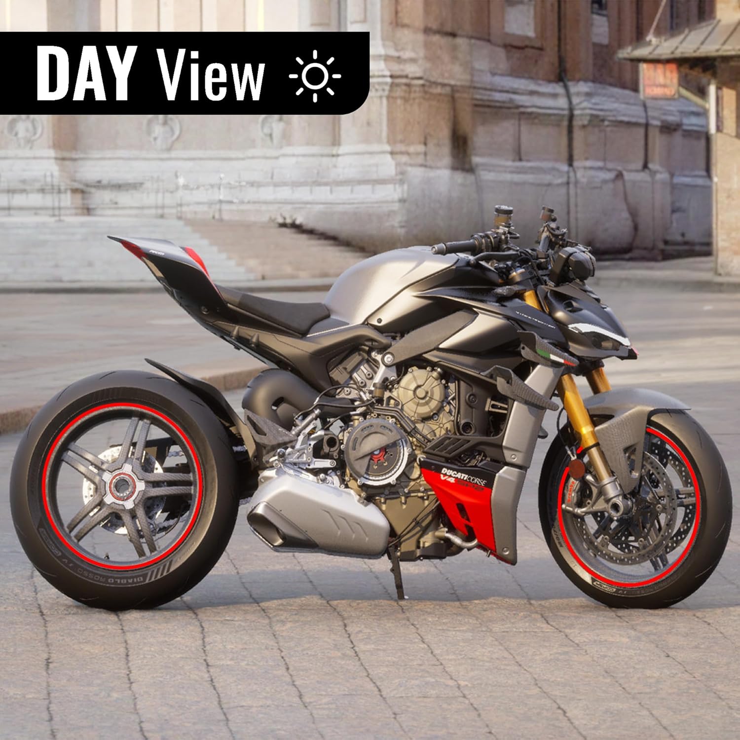 Detalle de 4R Quattroerre.it 10272 Strisce Rifrangenti per Cerchi Moto, Rosso 9 mm x 6 mt