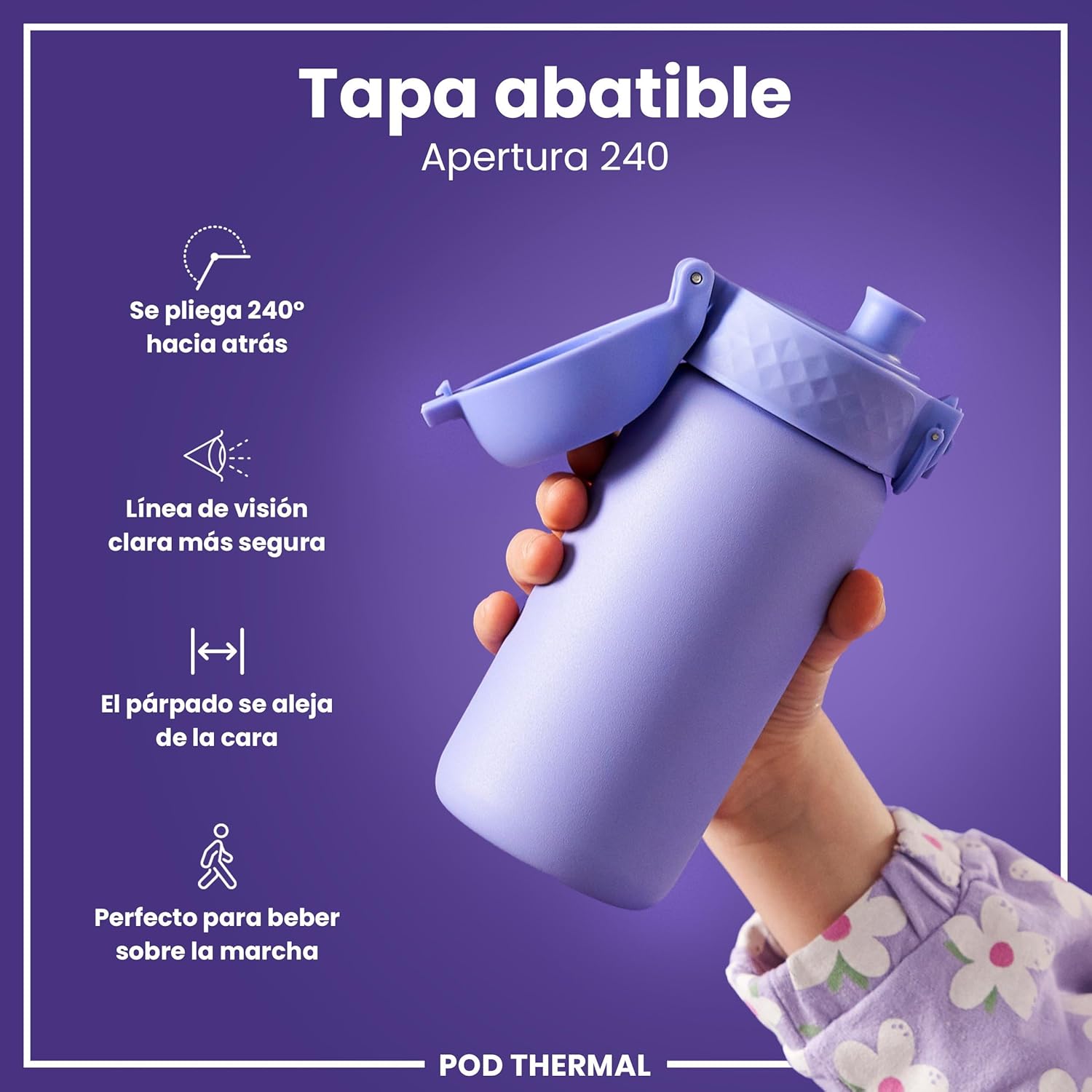 Thumbnail 4 de ION8 Botella Térmica Agua Niños 🧊, 320ml, Sin Fugas, Fácil Abrir