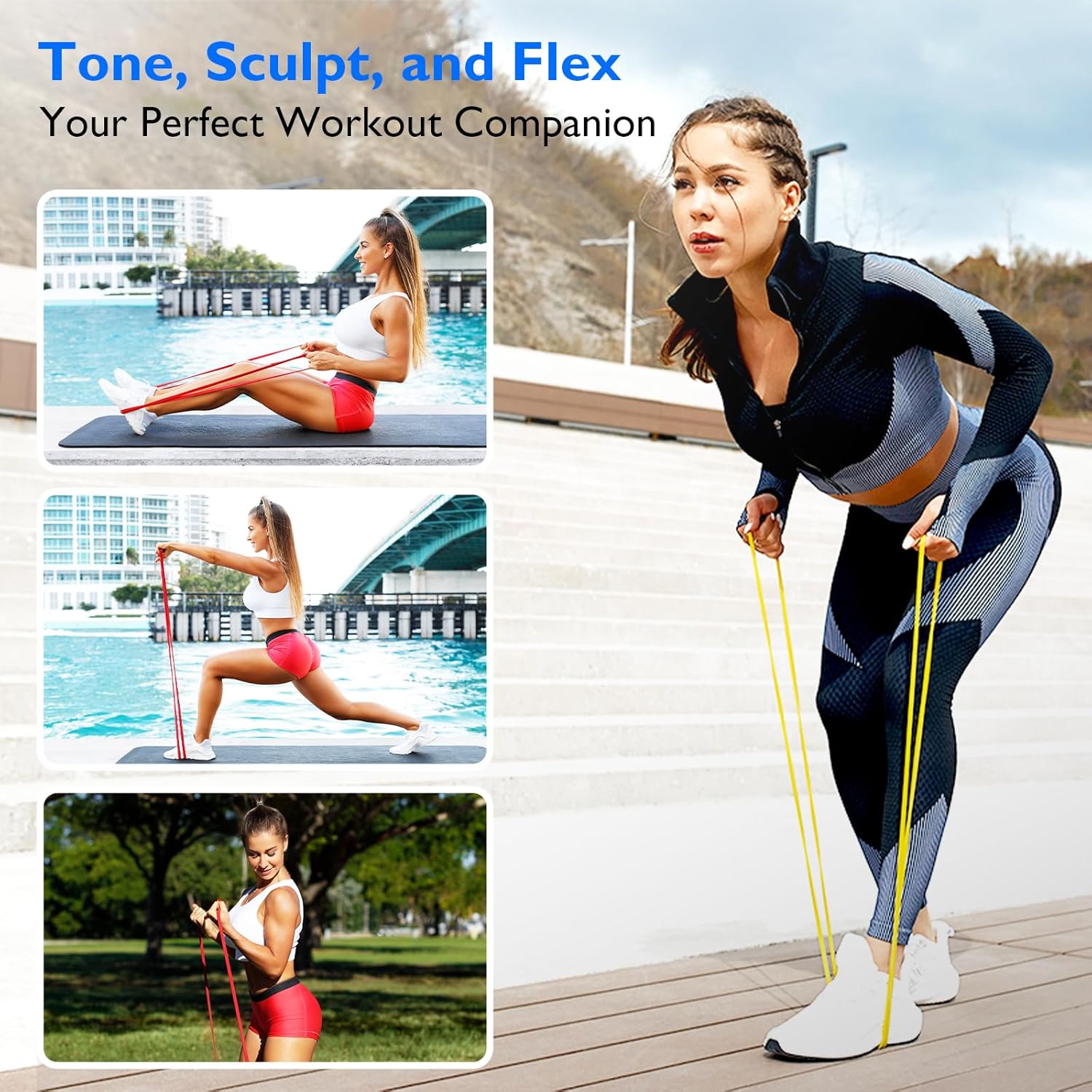 Thumbnail 3 de FitBeast Resistance Bands Set 5 Levels