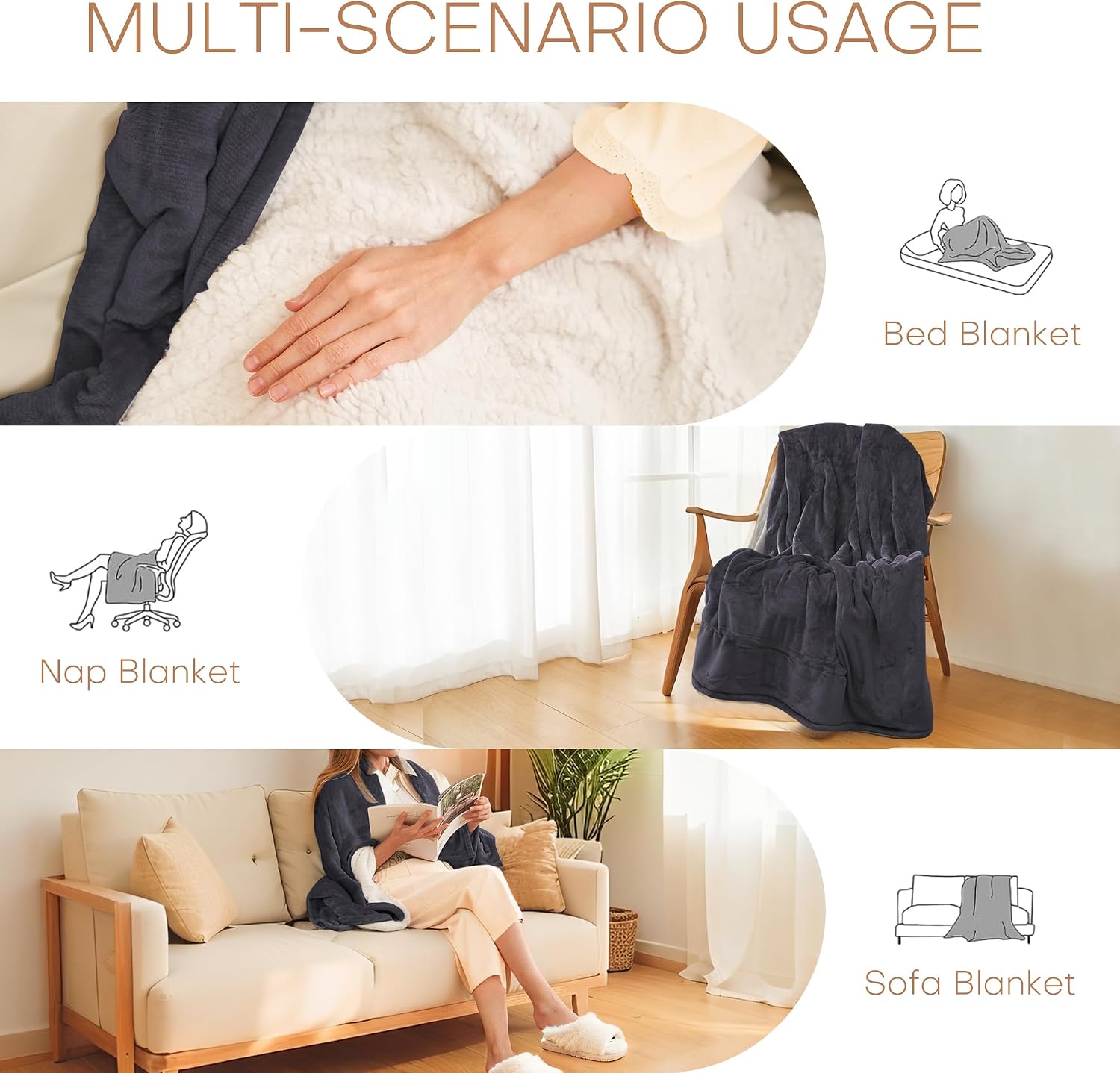 Thumbnail 3 de Electric Heated Blanket 72"x84" Full Size — Heated Blanket