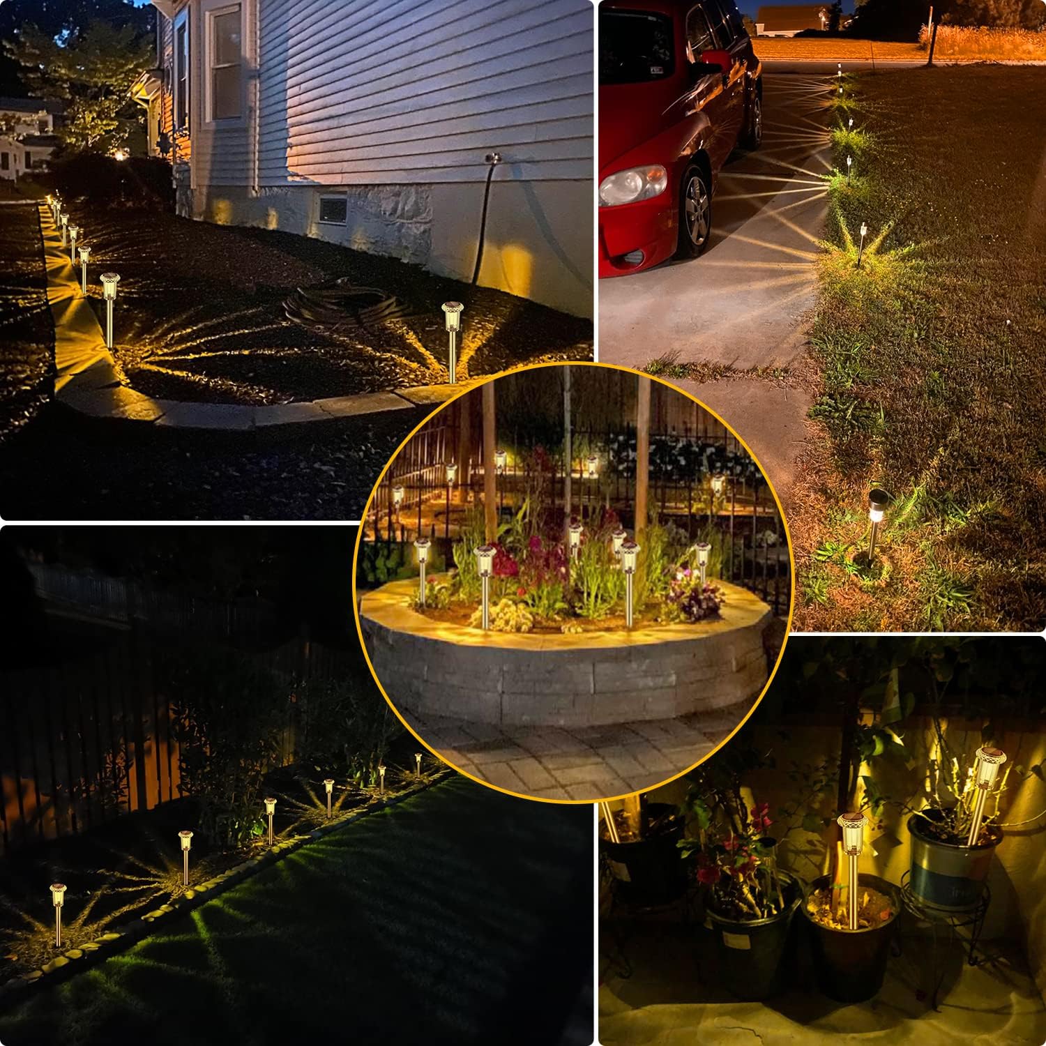 Thumbnail 5 de Auting Solarlampen für den Außenbereich (4er-Set) – warmweißes LED-Licht mit IP65