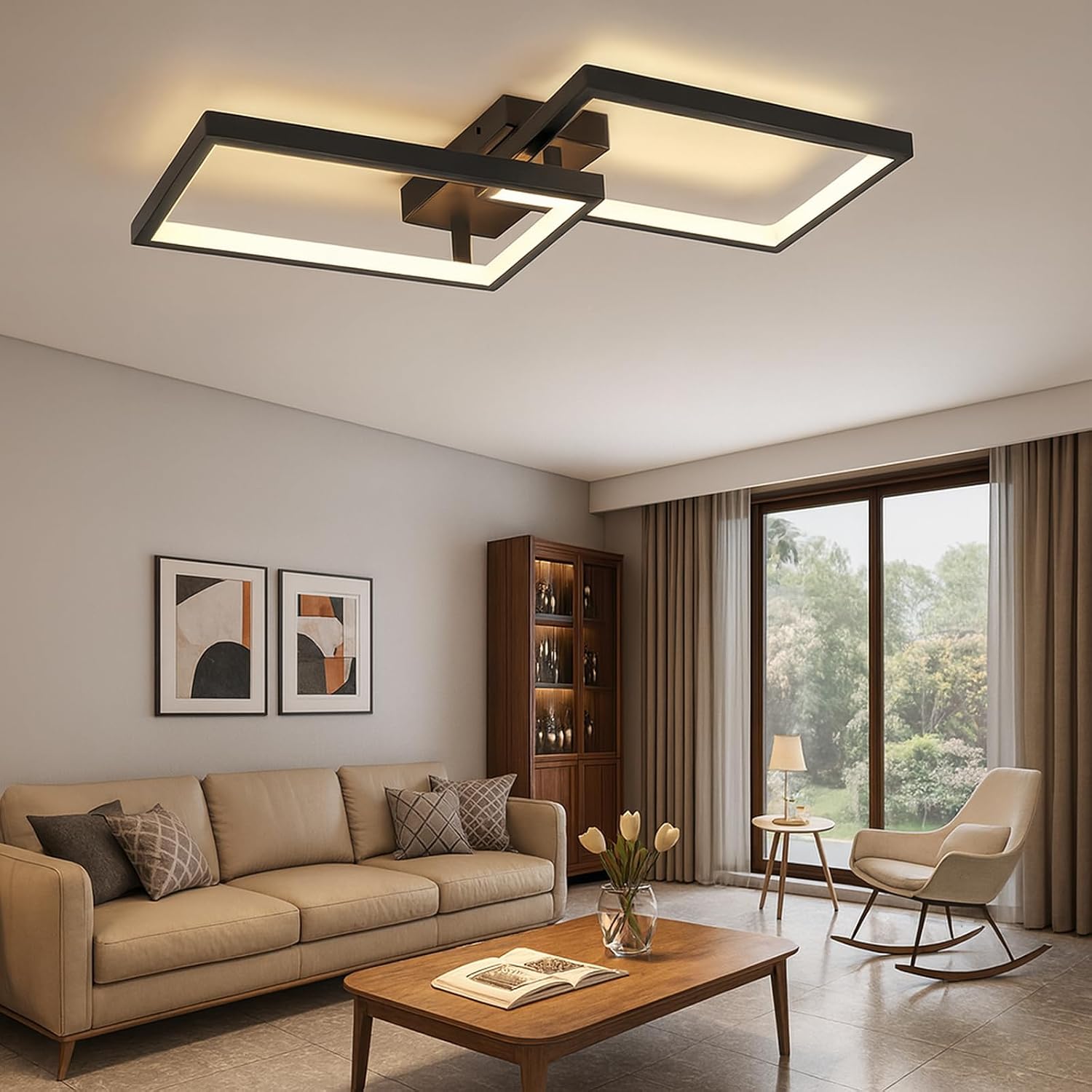 Thumbnail 1 de CBJKTX plafondlamp 60 cm, dimbare ledlamp met afstandsbediening