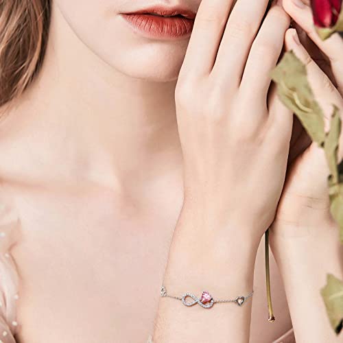 Thumbnail 1 de Qings Infinito Corazón pulsera turmalina 18+5 cm