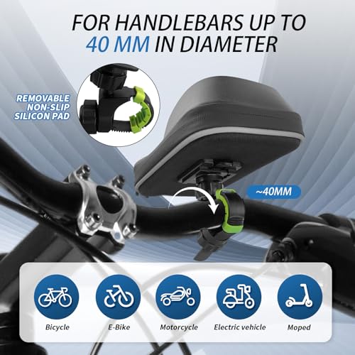Detalle 1 de CNMTCCO Support téléphone vélo jusqu’à 7 pouces, rotation 360° et housse de pluie