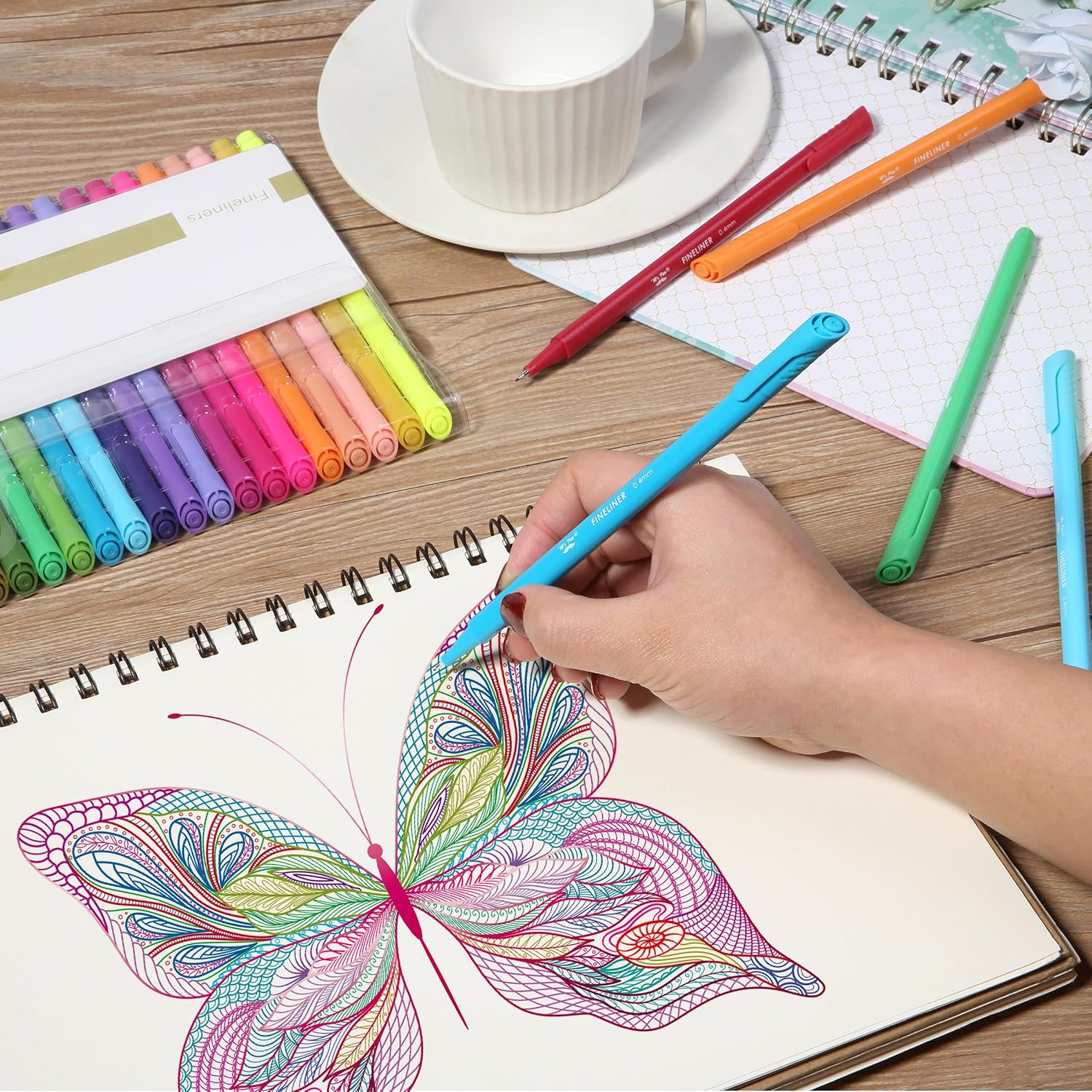Thumbnail 5 de Mr. Pen IHKP024M442NP Colored Fineliner Pens, 24 Colors, 0.4mm Tip