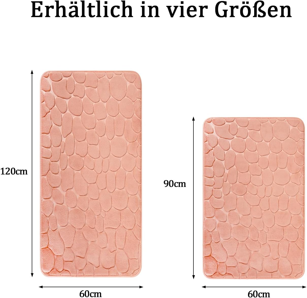 Thumbnail 1 de Chakme tapis de bain absorbant et décoratif antidérapant 60 x 120 cm (rose)
