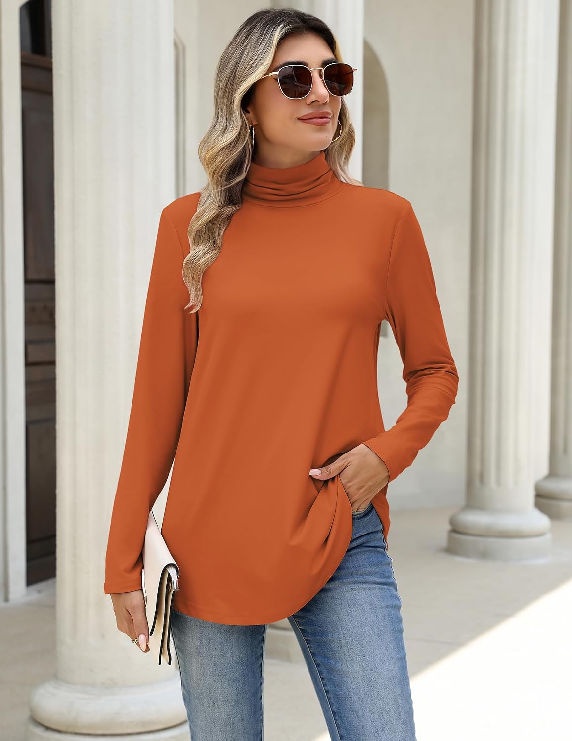 Thumbnail 1 de Zeagoo Women's Turtleneck Top, Polyester-Spandex