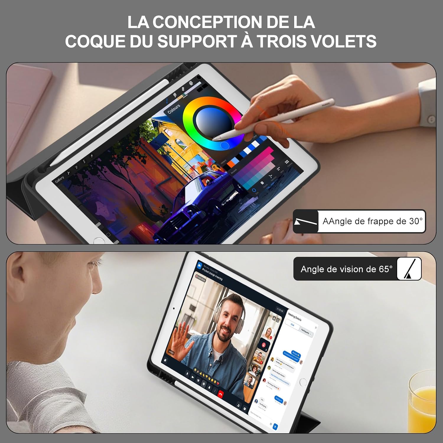 Detalle 2 de ZOPSGYU Coque iPad 10,2 pouces 2021