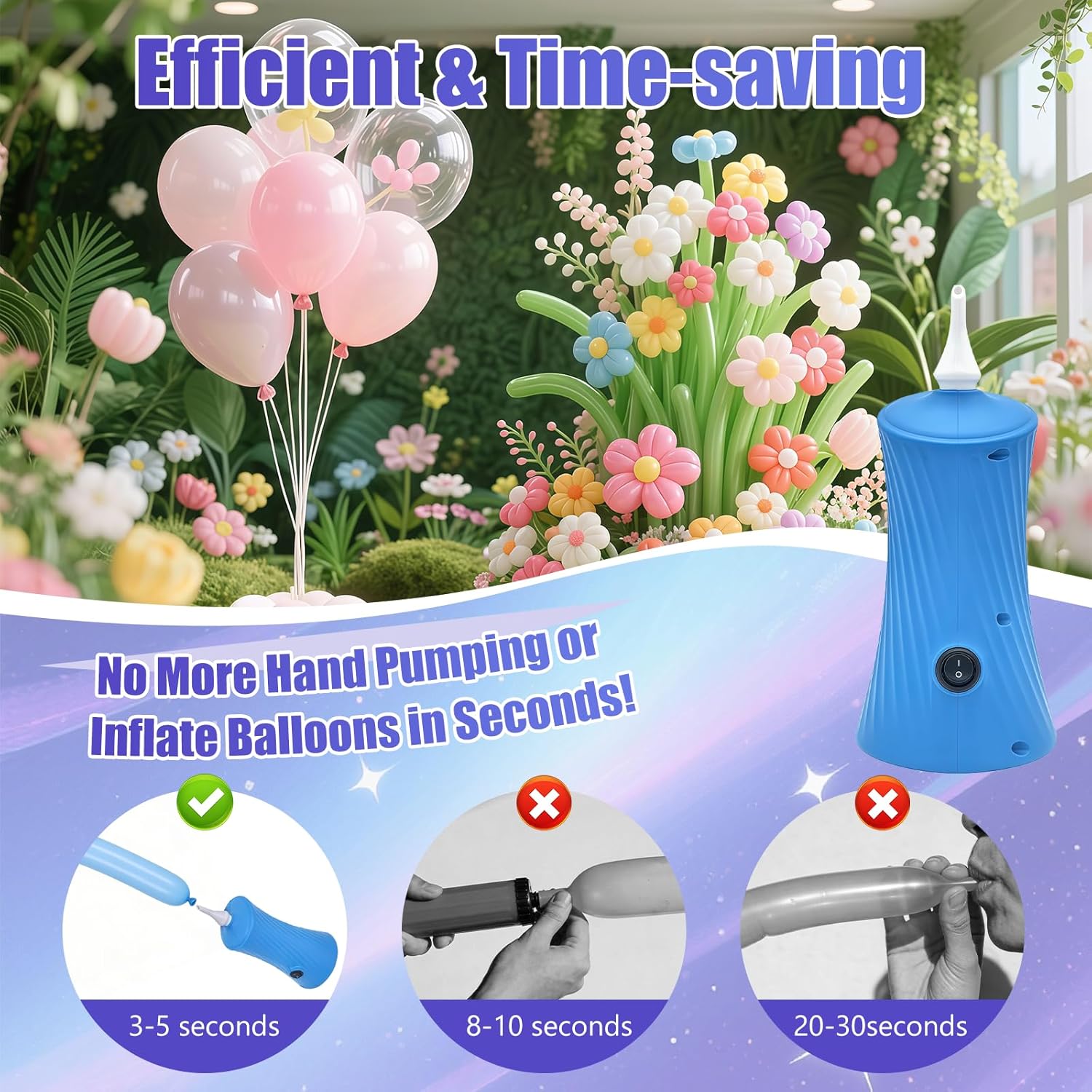 Thumbnail 3 de YEPVIE Electric Balloon Pump UK: Portable Dual-Mode Inflator with 6 Balloon Arch Kits
