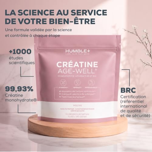 Thumbnail 2 de HUMBLE+ Créatine Glow Age-Well Monohydrate + B6 & B12 – 310 g
