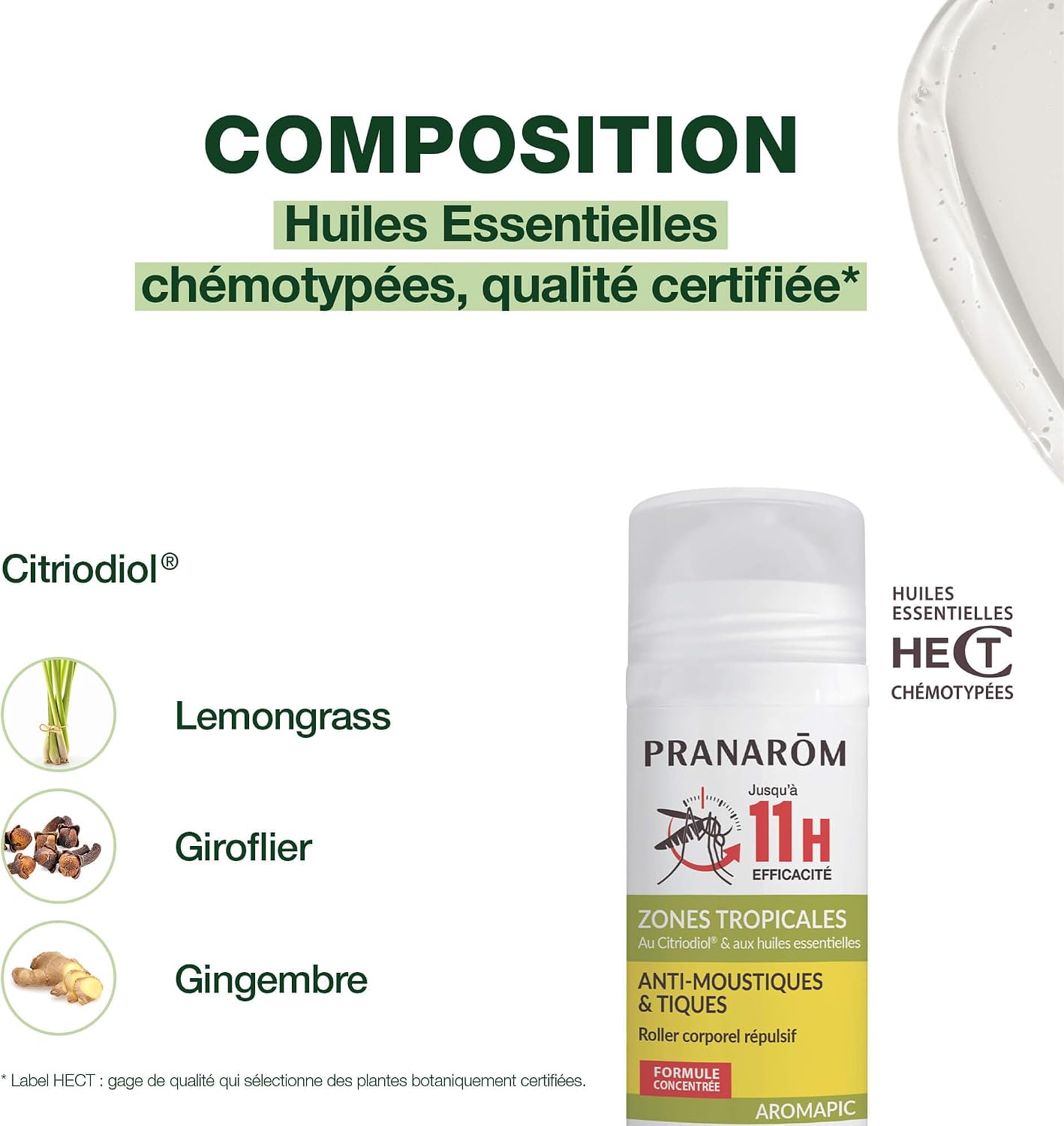 Detalle de Pranarôm Aromapic Roller Anti-Moustiques et Tiques Zones Tropicales – 75 ml