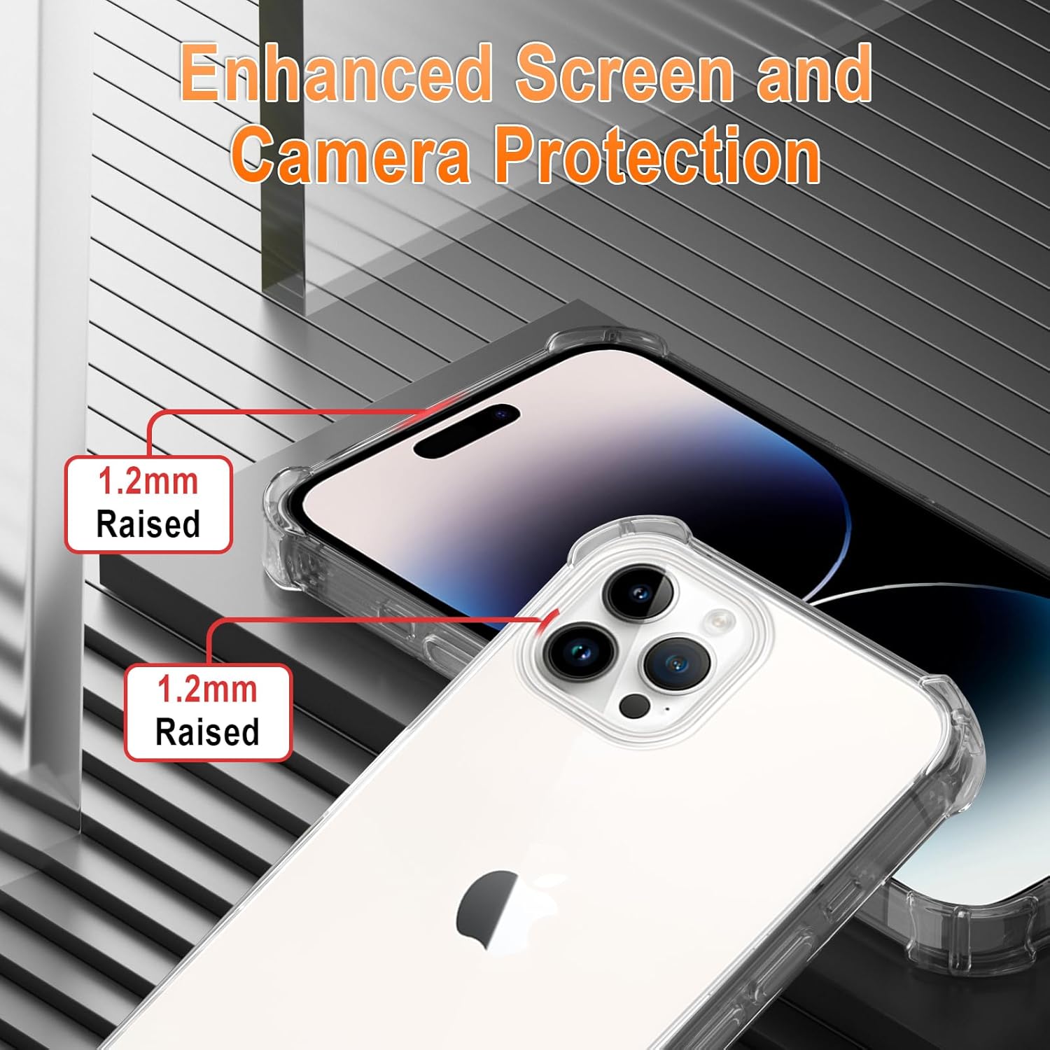Thumbnail 4 de XTCASE Coque iPhone 16 Pro avec Cordon: étui transparent en silicone TPU et lanière cordée – noir