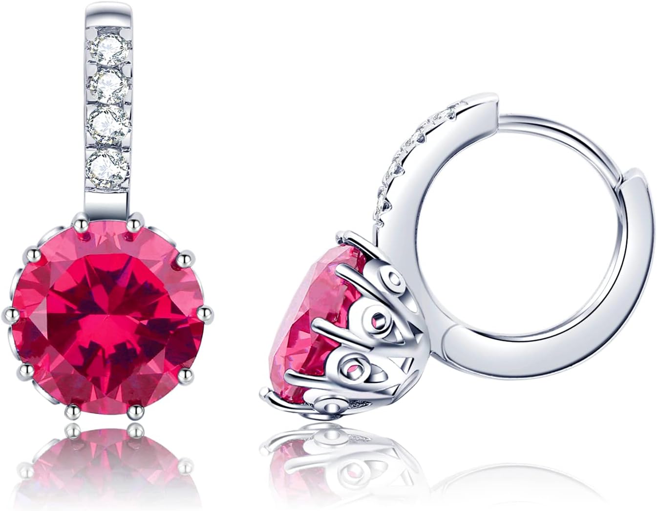 Thumbnail 6 de VONSSY Gemstone Drop Dangle Earrings 18k plated