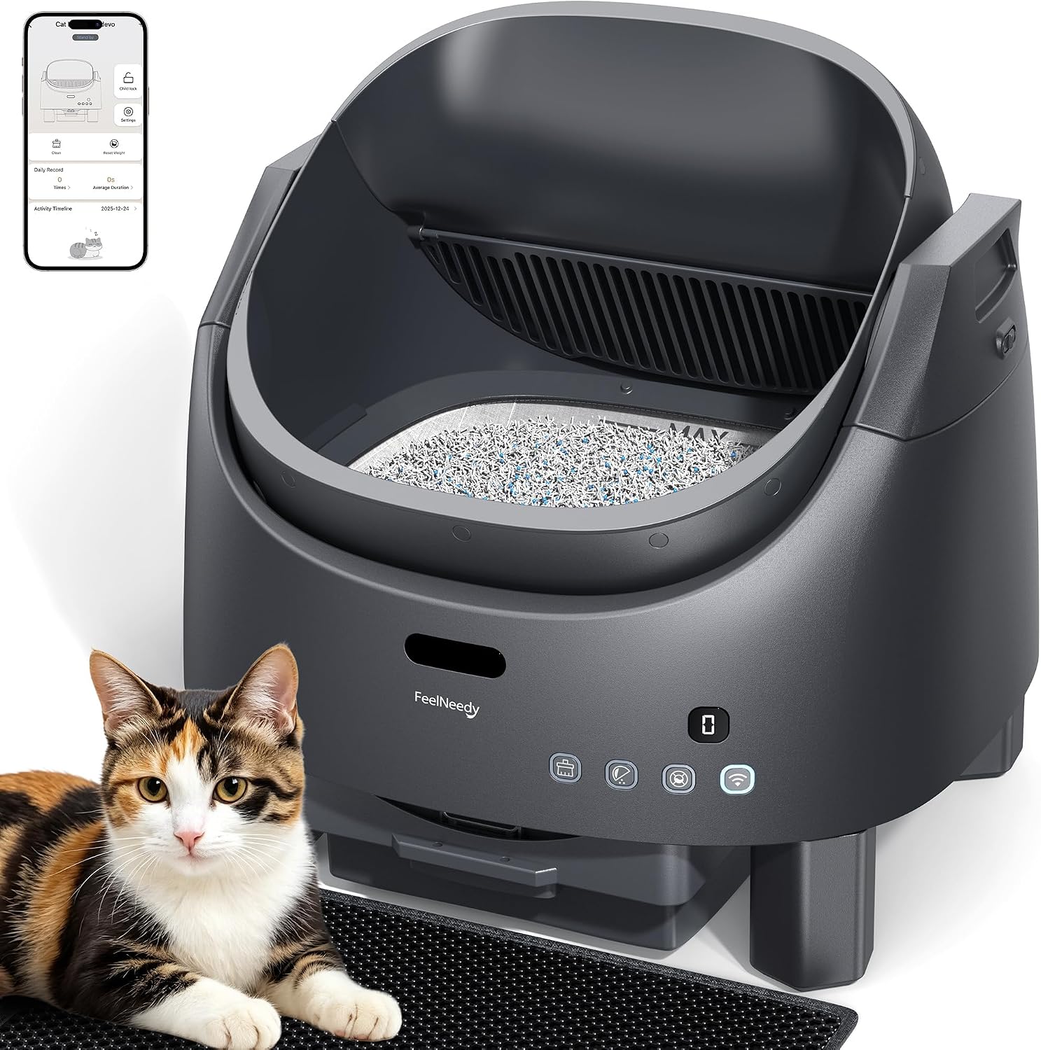 Detalle de FeelNeedy Automatic Litter Box, 10L Capacity