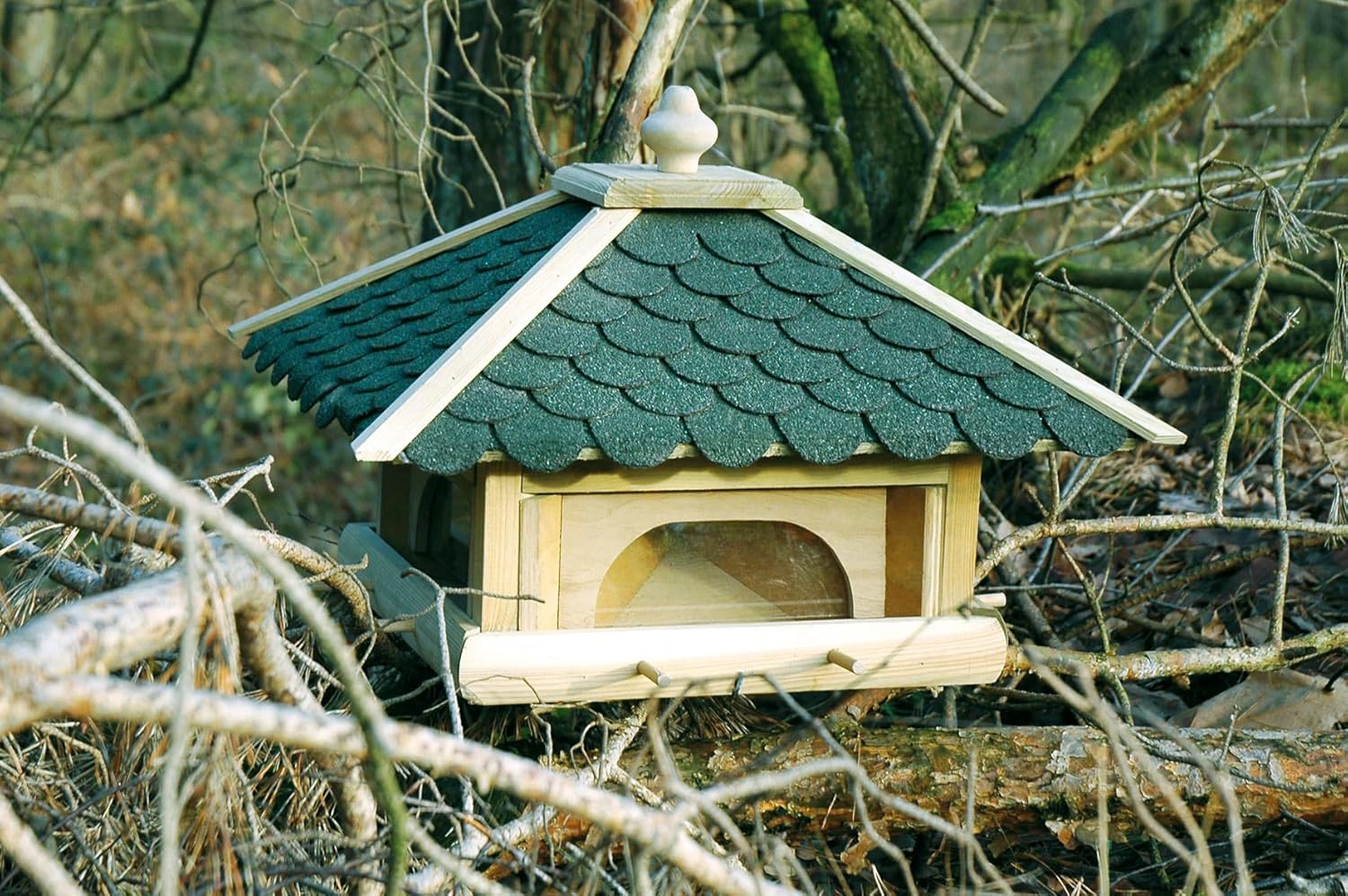 Thumbnail 4 de Luxus-Vogelhaus 98700e – großes XXL Holz-Vogelfutterhaus (Kiefer) mit 4 herausziehbaren Futterschubladen