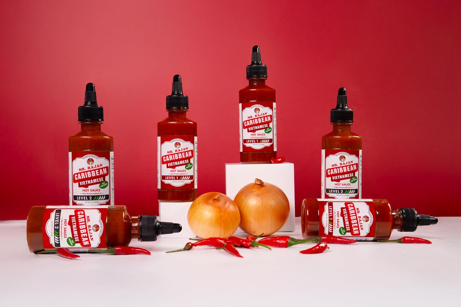 Detalle 2 de Mr. Bajan Level 1 Caribbean Vietnamese Hot Sauce, Vegan and Additive-Free